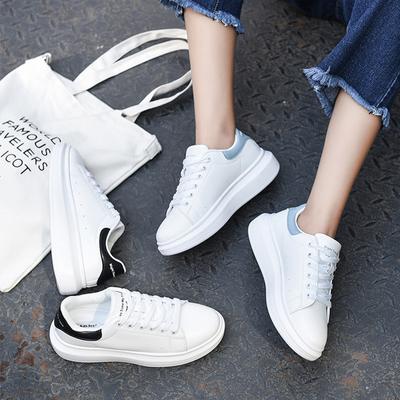 Herbst neue einfache Schüler-Board-Schuhe Plateau weiße Schuhe Freizeitsport-Schuhe