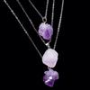 Purple Quartz Raw Crystal Necklace