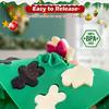 Christmas Silicone molds for Xmas Candy Chocolate Wax Decor 60 Cavity 11 Shapes Gummy Mould Including Tree Santa Cane Hat Socks Elk Gingerbread Man