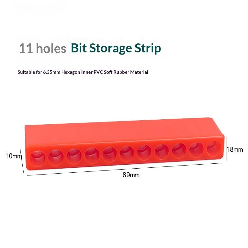 1Pcs 4-32 Hole 1/4 Holder Screwdriver Storage Box Hex Shank Screwdriver Plastic Screwdriver Storage Screwdriver Bit Holder
