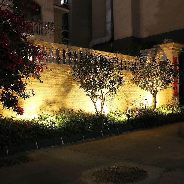 Waterproof Solar Spotlight for Garden Landscape - Super Bright Outdoor Lawn and Tree Light with Ground Plug