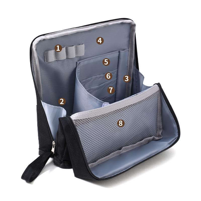 Large Capacity Stand-Up Pencil & Makeup Bag - Travel & Desktop Organizer