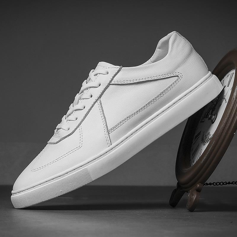 Fashion Casual Leather Mens Skateboard Footwear Stylish Brand Man Sneakers Comfort Casual Shoes Outdoor Vulcanized Shoes Tenis Masculino