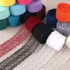 10Meters/Roll 4.5CM Red Black Blue Embroidery Lace Ribbon DIY Apparel Sewing Fabric Wedding Christmas Halloween Gift Decoration