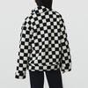 Vans Fleece Jacket With Checkerboard Pattern Men Outerwear Black White VN0A53LO705