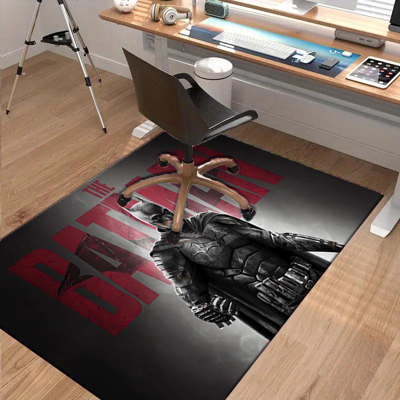 1 Stück Büro Teppich Stuhlmatten The Batman Filmplakat Perfekt für Bürostühle, Wohnzimmer oder Schlafzimmer, Polyester Teppich.HDT093