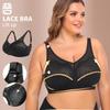 Sexy European and American Lace Large Size Bra Without Steel Ring for Women E Cup Bra
