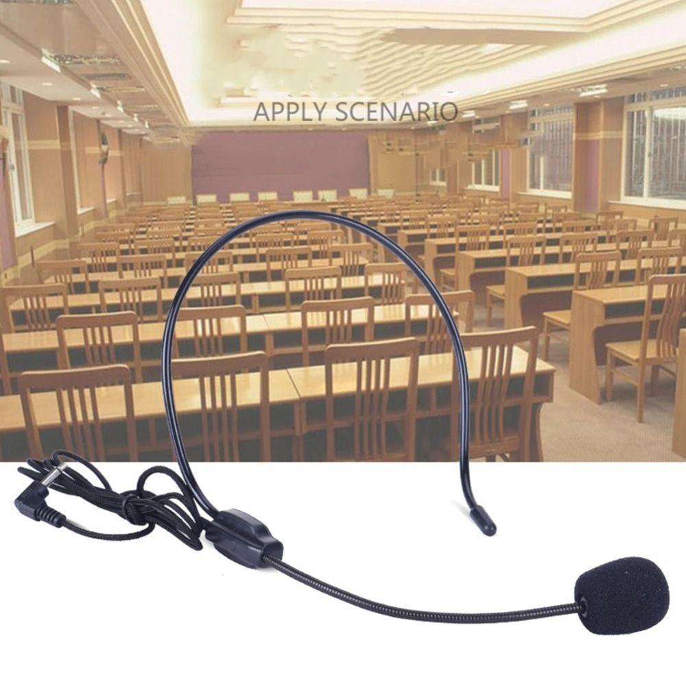 Head-mounted Headset Microphone 3.5mm Plug Speech Headset Mic New Wired Microphone
