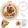 With EN Instruction Happy Thanksgiving Day Embroidery Kit Embroidery Pattern Kit  Thanksgiving Day