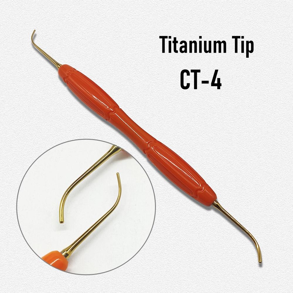 

1 шт. титановый наконечник, шпатель для заполнения композитной смолой, силиконовая ручка, инструмент для заполнения смолой для эстетической реставрации зубов 1 pc CT-4 Titanium
