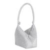 Triangle Design Glitter Imitation Rhinestone Clutch Sparkling Women Handbag Wrist Purse  Ladies