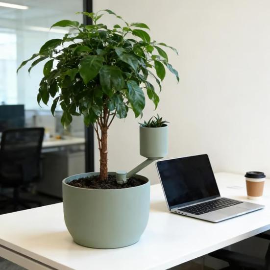 3D Printed Planter Drip Irrigator Water Flow System Layered Design Rotating Planter Apartment Gardening Planter Home Office Garden Decor