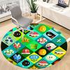 1PC Mario Characters Office Round Area Rug, Indoor Mat Suitable For Office, Under Office Chairs Bedroom Living Room Home Decor, Room Deco110