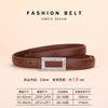 Women'S Leather Belt Rhinestone Inlaid Premium Jeans Pants Belt Square Buckle Cowhide Belt Women'S