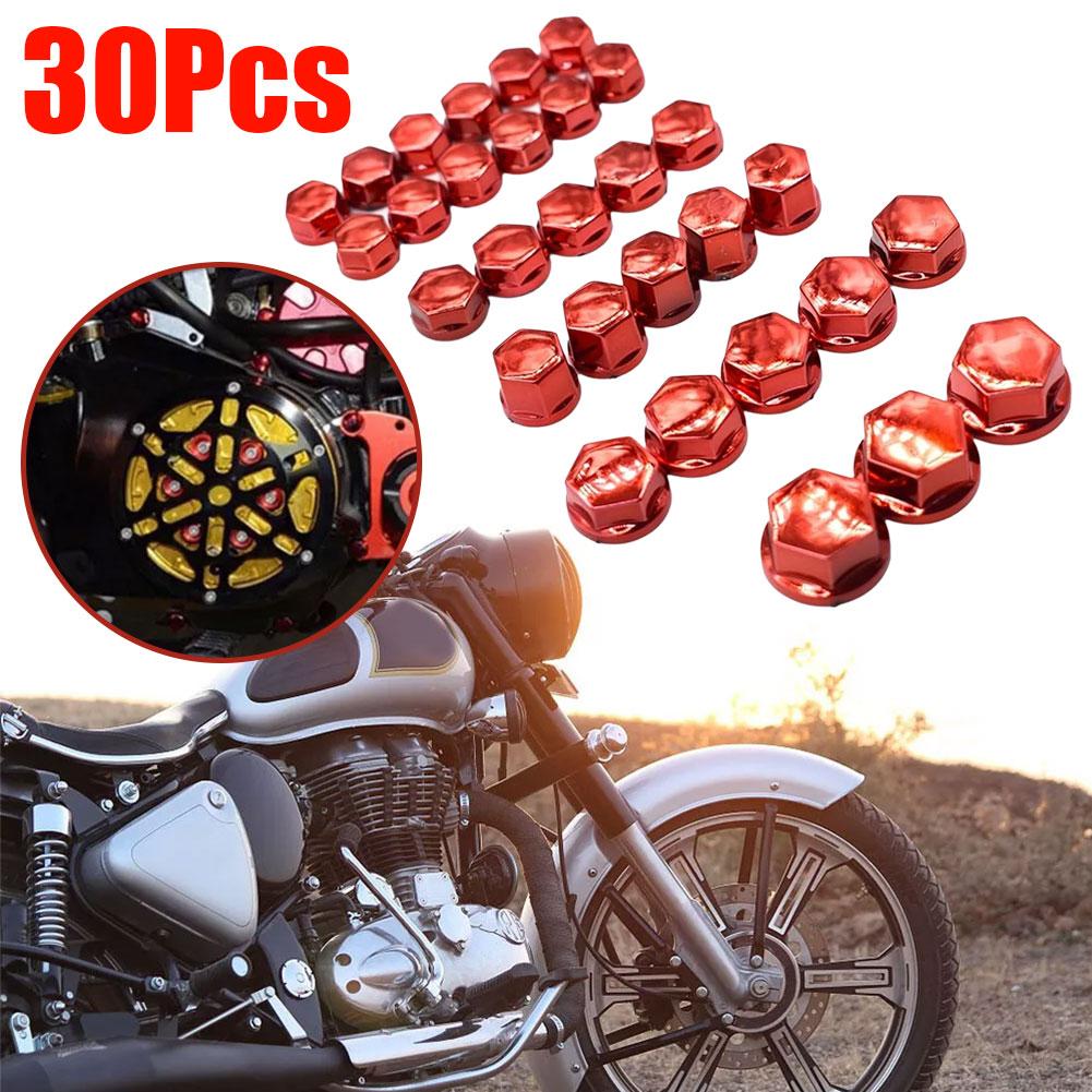 

Universal 30pcs Motorcycle Modeling Plating Nut Decorative Screw Cap For For For Motorcycle Screw Nut C H0n3 красный