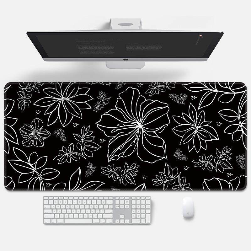 Minimalist texture wind flower mouse pad oversized hand pad non-slip desk pad keyboard pad simple advanced e-sports 800 * 300 * 3mm