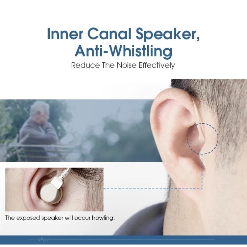 Digital Rechargeable Hearing Aid Wireless Mini Hearing Amplifier Smart Noise Reduction Invisible BTE Ear Aids