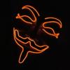 Halloween Glowing V Mask EL Wire Neon Light Up Anonymous Mask Cosplay Horror Luminous Mask for Man Women Haunted House Props