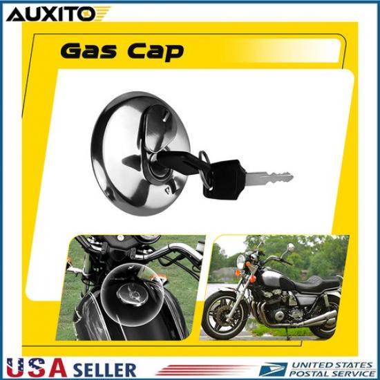 Universal Aluminum Motorcycle Gas Fuel Tank Cap Lock Cover With 2 Keys US