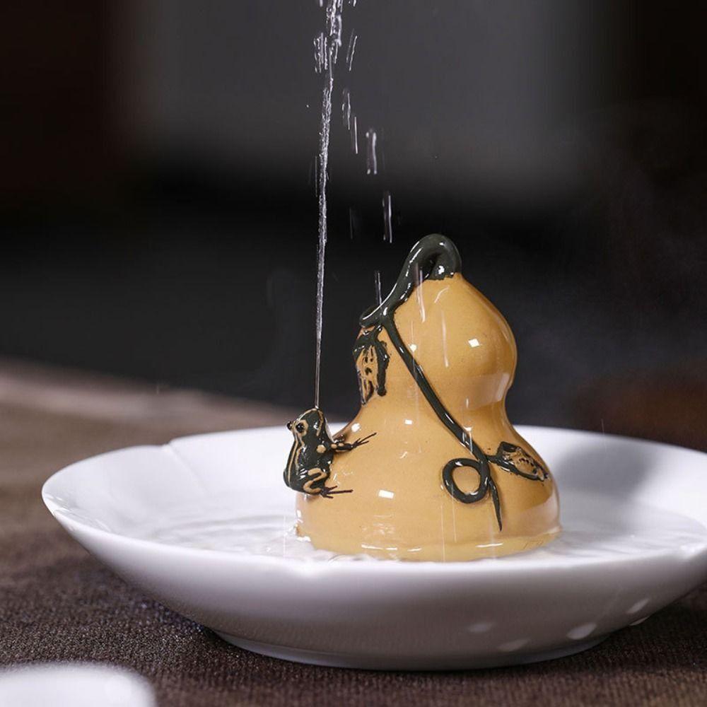 Handmade Frog Tea Pet Purple Sand Tea Play Figurine Teaware Tea Statue  Micro Landscapes