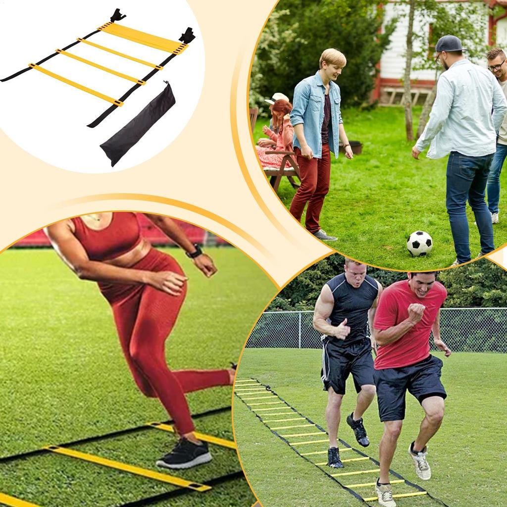 Agility Ladder Nylon Straps Soccer Football Speed Training Ladder Equipment Sports Fitness Running Warm-Up Training Ladder Tool