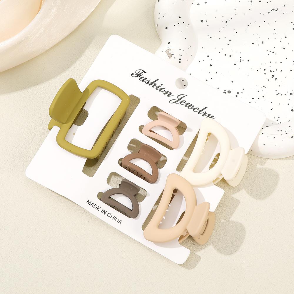 

6 шт./набор однотонных заколок для волос в виде цветка для женщин, новые простые зажимы для волос для хвостика, заколки для волос, аксессуары для волос, головные уборы