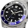 Casio Standard Analog Sports Watch 20 ATM Water Resistant Men's Black Blue Bezel Metal Band