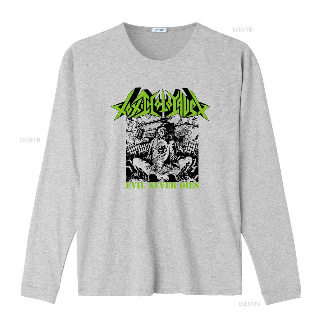 TOXIC HOLOCAUST EVIL NEVER DIES T Shirt White Cotton Sizes S To 5XL Vintage Washed Breathable Homme Slightly Stylish Stretched