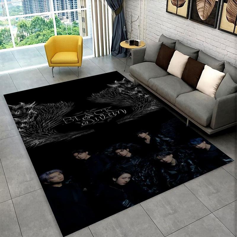 Famous B-BTS KPOP Star Non-Slip Area Rug for Living Room,Bedroom,Playroom,Soft Carpet Floor Mat Home Decor Rug Kids Room Gift