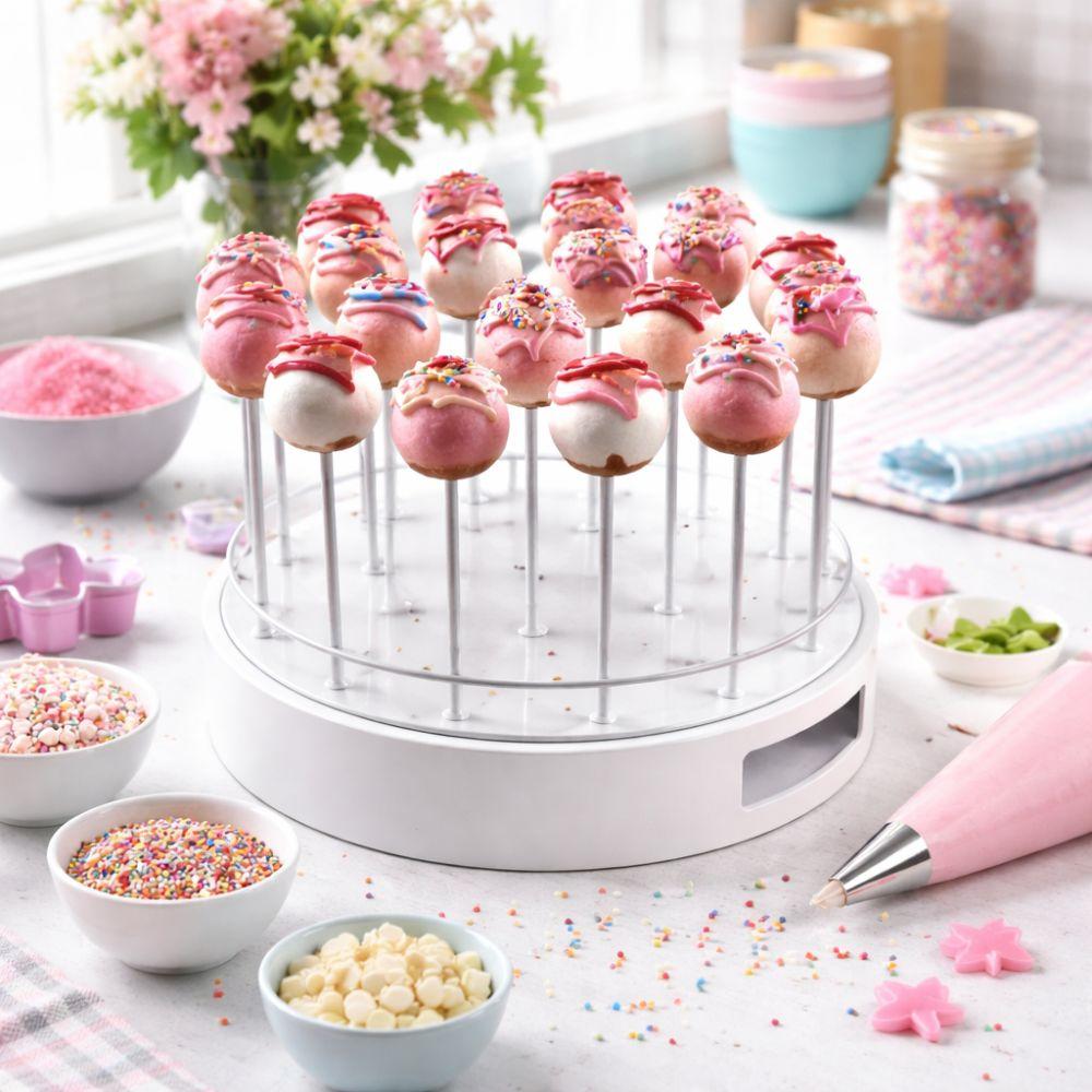 Candy Holder 22-Hole Cake Pop Stand Round Elegant Lollipop Stand Clear Acrylic Versatile Cake Pop Display Weddings