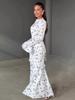 Slim Fit Floral Ruffle Dress - Gentle Spring 2025 Collection