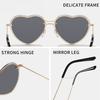 New Anti-ultraviolet Love Sunglasses Heart Shaped Sunglasses Metal Women Fashion Rimless Clear Ocean Lenses Sun Glasses UV400
