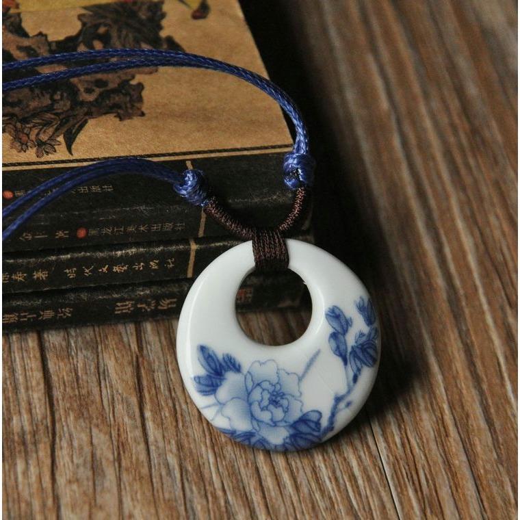 

Круглое керамическое ожерелье в этническом стиле, женские украшения