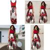 Elegant 2019 Floral Print Sleeveless Maxi Dress For Women In Plus Size Cotton Blend