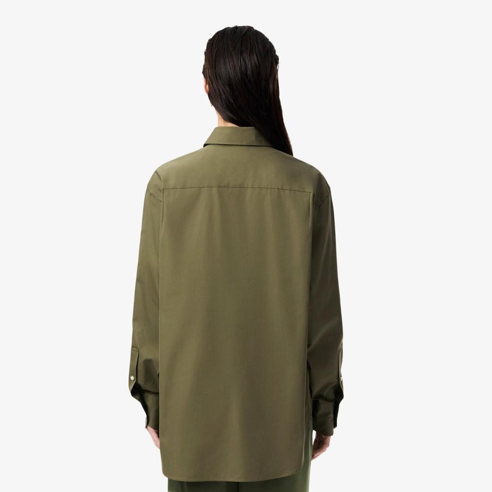 [lacoste] Women's Oversized Poplin Shirt CF0215-55NE9F
