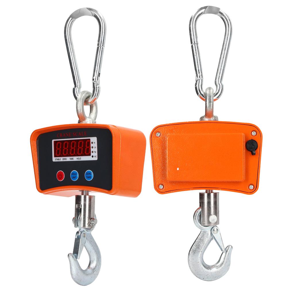 Digital Crane Scale 500KG 1100LB Electronic LED Display Industrial Heavy Duty 100‑240V US Plug