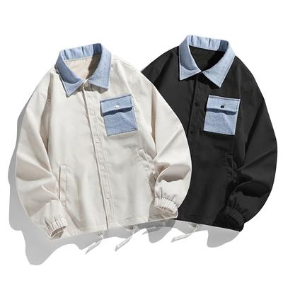 New Autumn Corduroy Denim Lapel Pocket Men's Casual Trendy Jacket Jacket