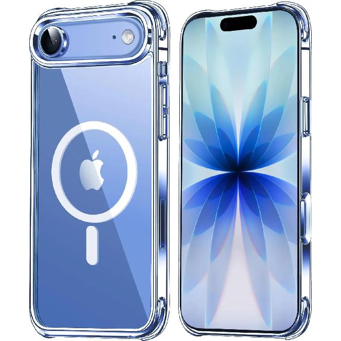 Transparent Magnetic Case For iPhone 17 16 Pro Max 15 14 Plus Wireless Charge Cover 13 12 Mini 17 Air Magsafe Protection Case