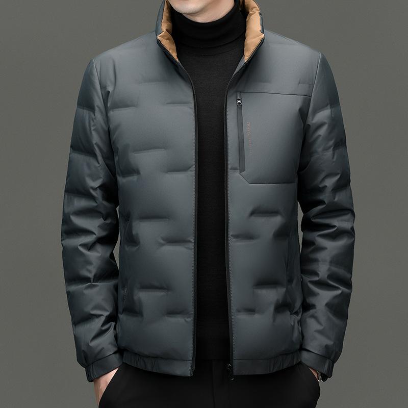 Winter Men'S Young And Middle-Aged Stand-Up Collar Casual Business Comfortable Soft Breathable Down Jacket