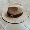 Chain Strap Straw Fedora Hat  Embellished Beach Hats with Chain For Women Straw Woven Sun Hats Summer Holidaty Panama Hat