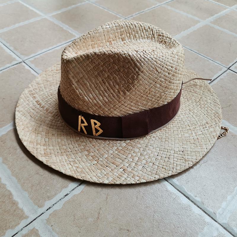 Chain Strap Straw Fedora Hat Embellished Beach Hats with Chain For Women Straw Woven Sun Hats Summer Holidaty Panama Hat