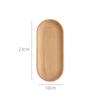 1PC Japanese-Style Tableware Solid Wood Dessert Plate Wooden Tray Snack Plate Fruit Plate Beech Oval Tray Cup Pad Coaster Plate