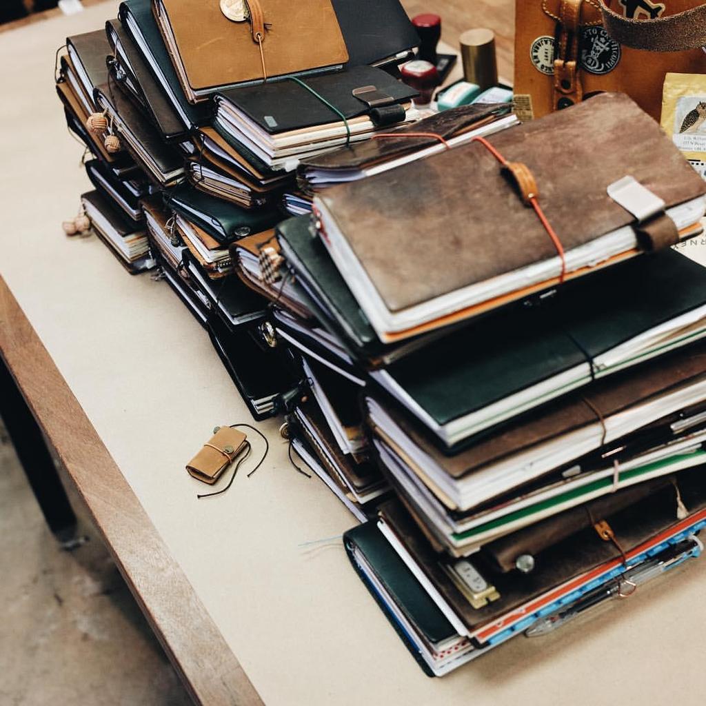 Cowhide Traveler's Loose-leaf Notebook Planner Diary