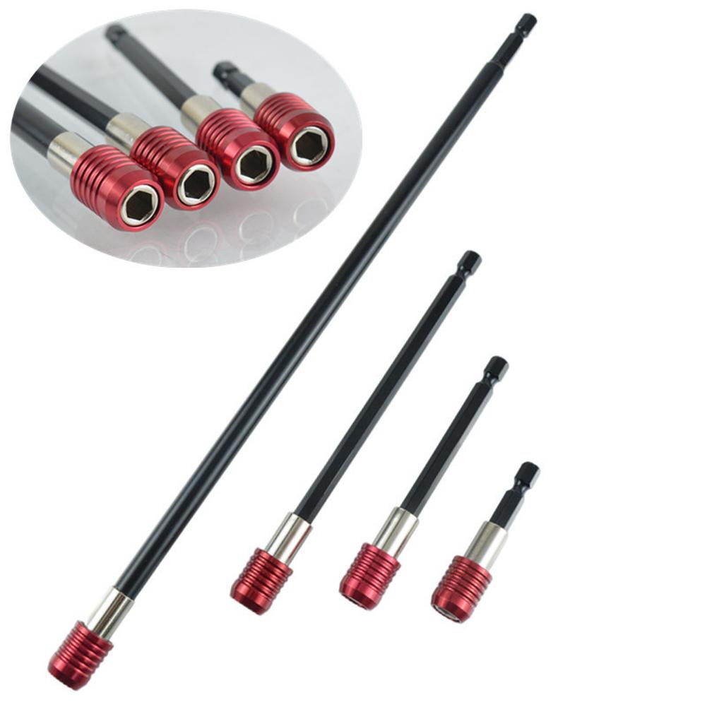 4-teiliges Bohrer-Verlängerungsstangen-Set 60-300mm Sechskant-Schaft Schnellwechsel-Adapter für Schrauber, Bohrmaschine, Hardware-Werkzeuge
