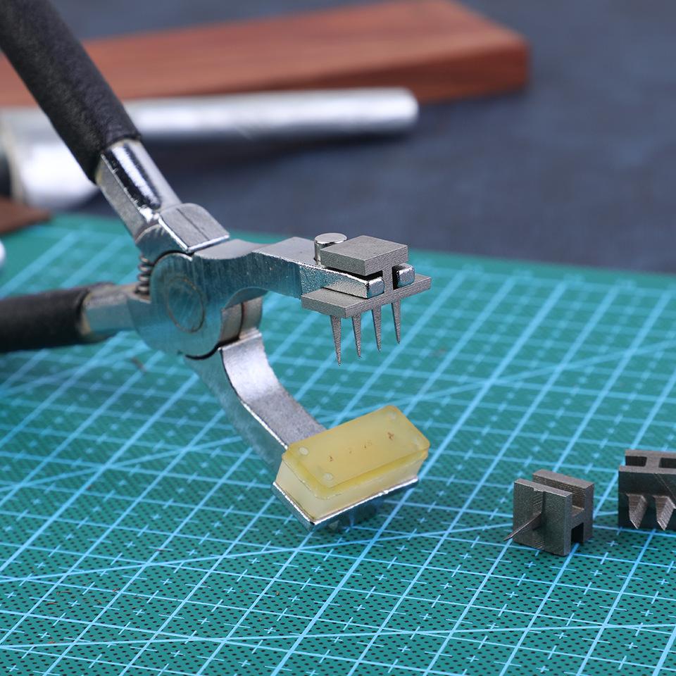 1pc Leathercraft Hole Punching Tool Leather Piercer Handhold Stainless Steel Diy Household Plier Punch Tool