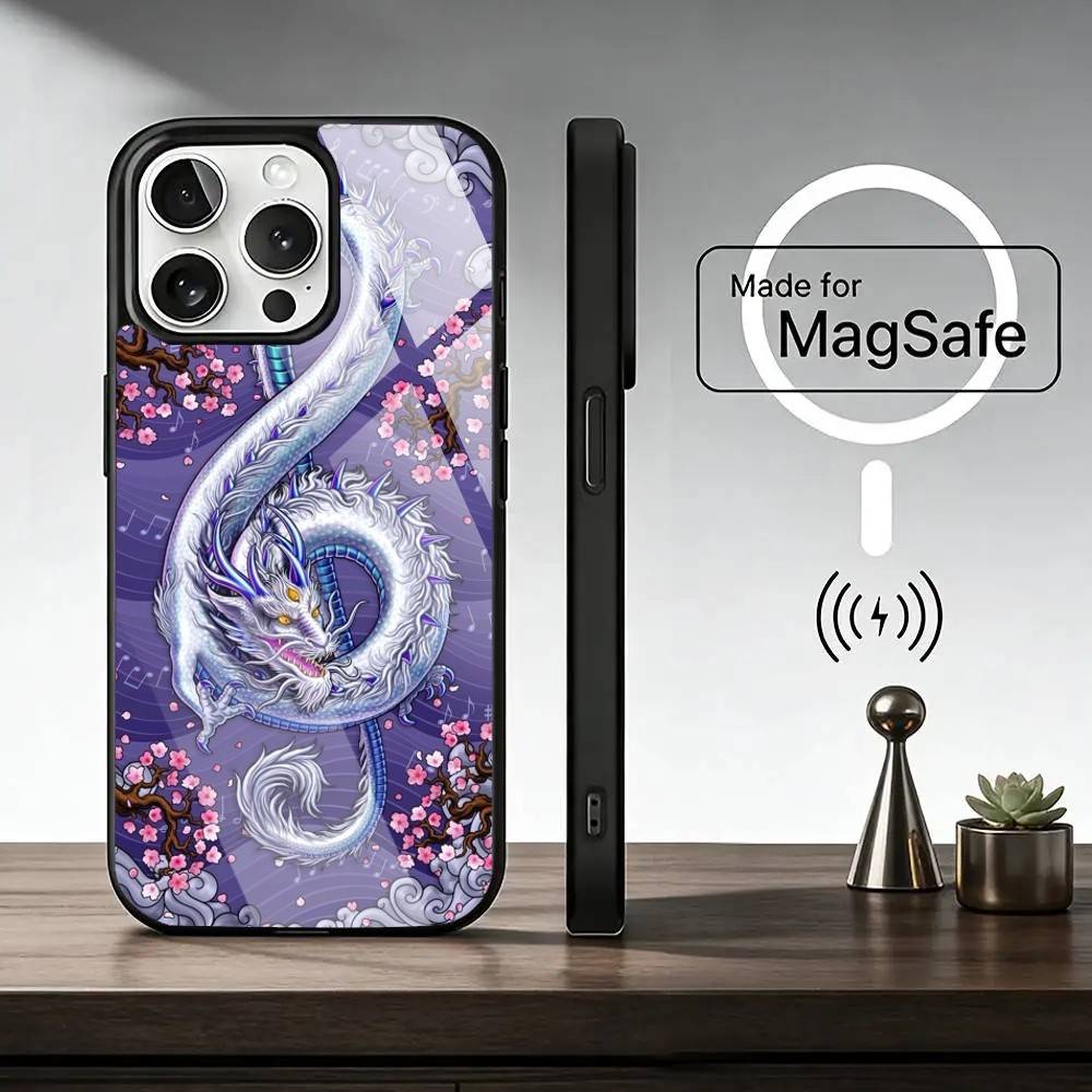colorful dragon Phone Case For iPhone17,16,15,14,13,12,11 Plus,Pro Magnetic with Magsafe Wireless Charging