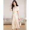 Western style summer dress, dignified and atmospheric short sleeved skirt