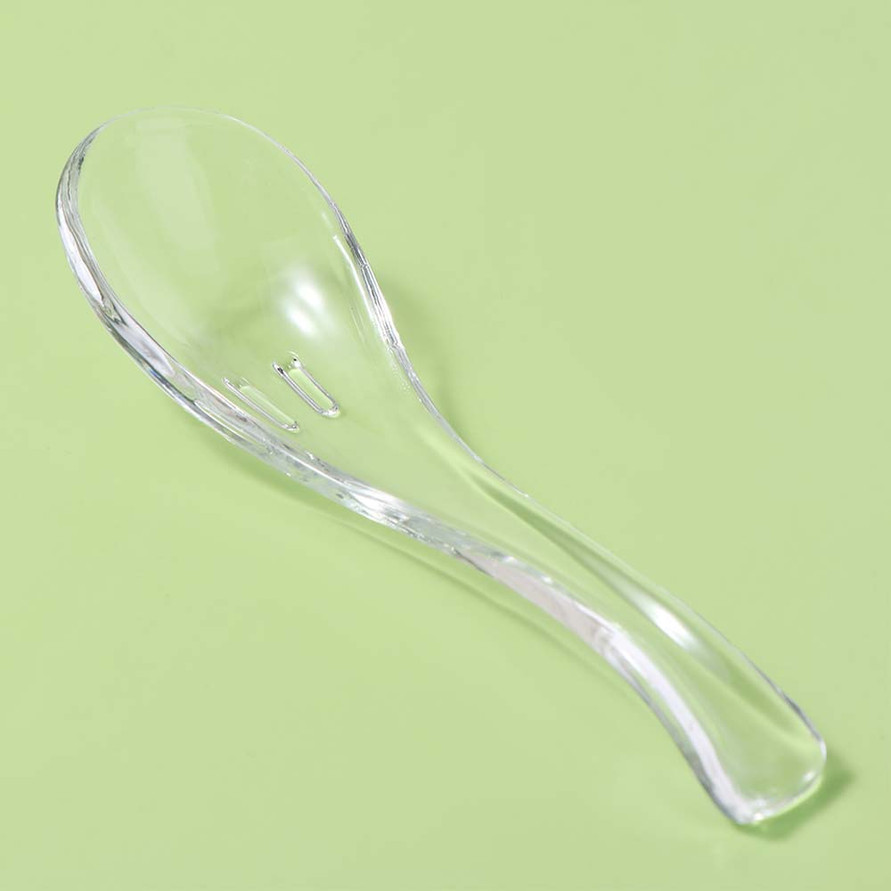 Transparenter Kristallglaslöffel, eleganter und exquisiter Servierlöffel, multifunktionaler, glatter Dessertlöffel, ideal für Partys