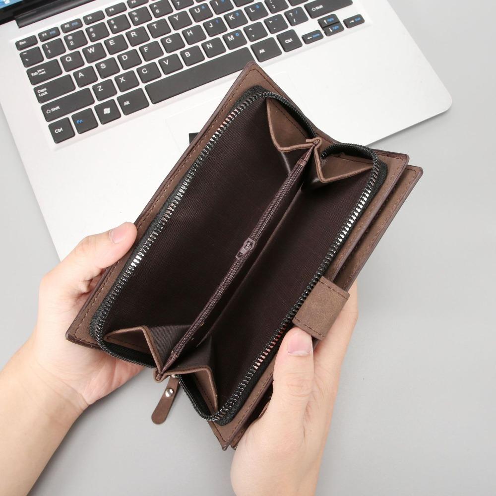

Hasp Business Wallet Large Capacity Card Holder Luxury Men Long Wallet Travel синій