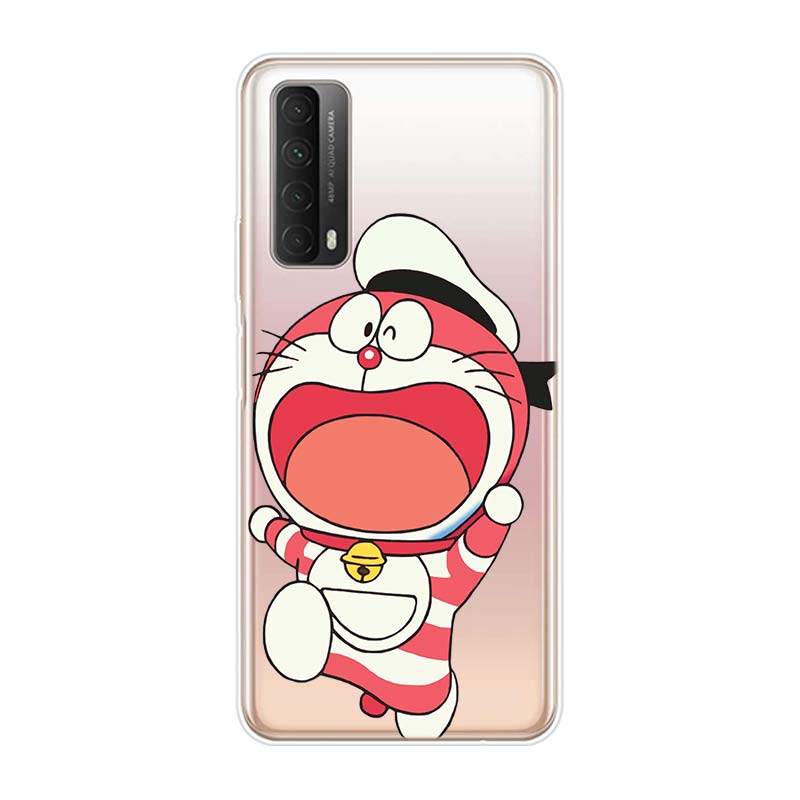 Roztomilý Doraemon pro Huawei Y9S Y6S Y8S Y9A Y7A Y8P Y7P Y5P Y6P Y7 Y6 Y5 Pro Prime 2020 2019 měkké pouzdro na telefon